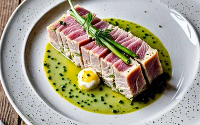 Photo de Terrine de thon onctueuse et coulis de poireau frais - recette facile et rapide