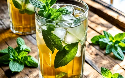 Recette facile de thé glacé à la menthe fraîche maison