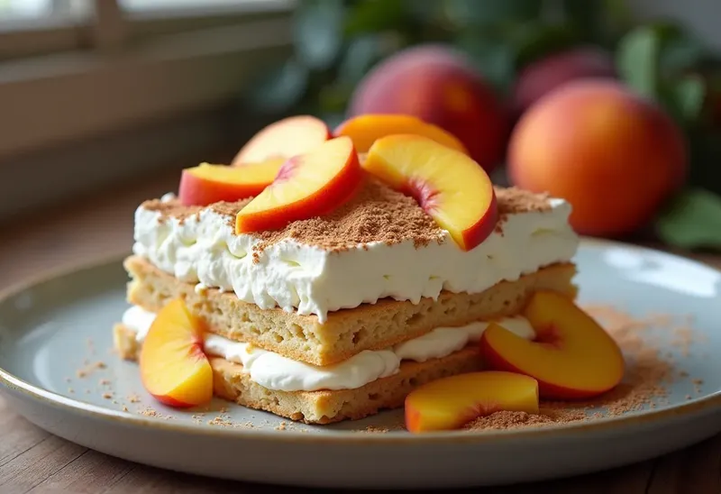 Tiramisu aux pêches fraîches : dessert gourmand et fruité