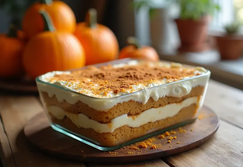 Tiramisu gourmand à la courge et à l'orange, un dessert d'automne irrésistible