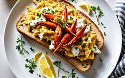 Toast gourmand au crabe relevé au curry - recette facile et rapide
