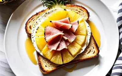 Recette facile de toast hawaïen au jambon et ananas