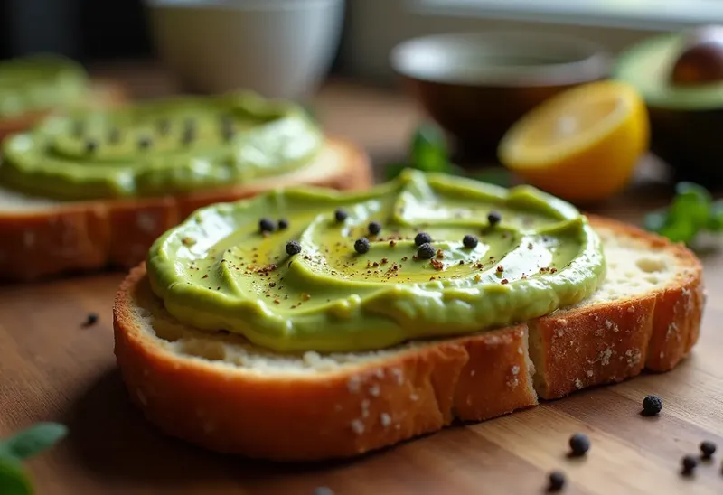 Toasts gourmands à la purée d'avocat crémeuse