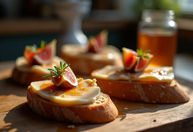 Toasts gourmands au foie gras et pain d'épices