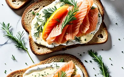Recette facile de toasts gourmands au saumon fumé et crème citronnée