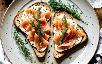 Recette facile de toasts au saumon fumé et miel, apéritif gourmand