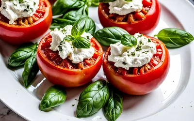Tomates farcies au chèvre frais : recette simple et savoureuse