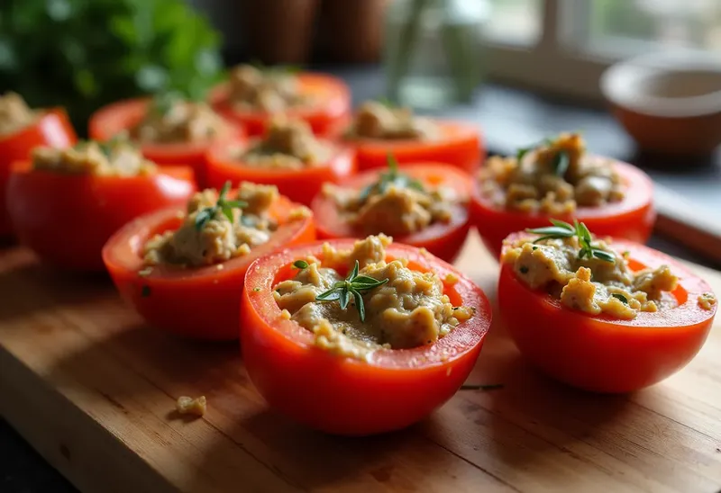 Tomates farcies au pâté de foie : recette gourmande et facile