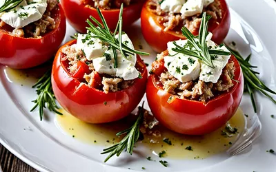 Tomates farcies au thon et chèvre frais : recette facile et gourmande