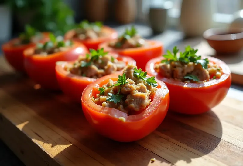 Tomates Farcies Gourmandes aux Restes de Pot-au-Feu
