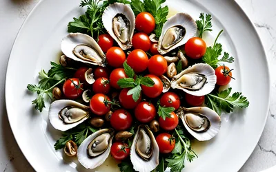 Tomates garnies aux huîtres et anchois : recette fraîche et marine facile