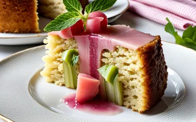 Recette rapide de tôt-fait moelleux à la rhubarbe, dessert gourmand facile