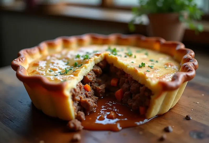 Tourte à la viande mijotée au vin rouge : recette savoureuse et gourmande