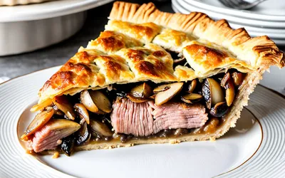 Tourte au jambon et sauce madère : recette gourmande et facile