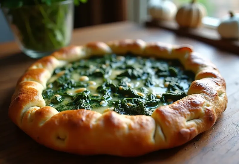 Tourte aux épinards fondante et savoureuse