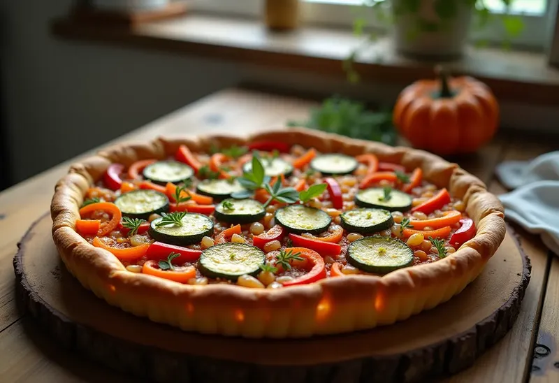 Tourte aux légumes savoureuse et facile à préparer