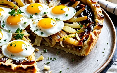 Recette facile et savoureuse de tourte aux oignons fondante