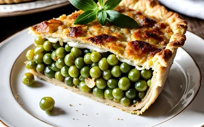 Tourte aux petits pois fondante et savoureuse - Recette facile et rapide
