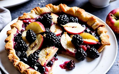 Tourte croustillante aux pommes et mûres : recette facile et gourmande