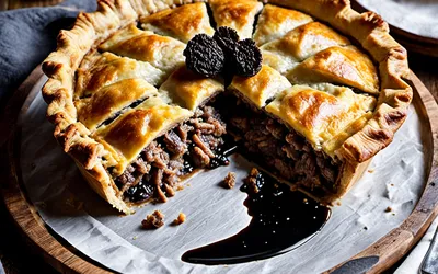 Recette facile de tourte de viande au foie truffée - Plat raffiné