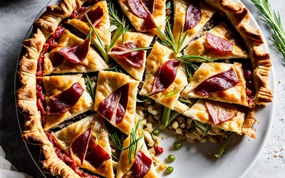 Tourte aux poireaux, lardons et reblochon fondant - Recette facile et gourmande