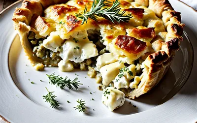 Tourte aux pommes de terre et fromage de chèvre : recette facile et gourmande
