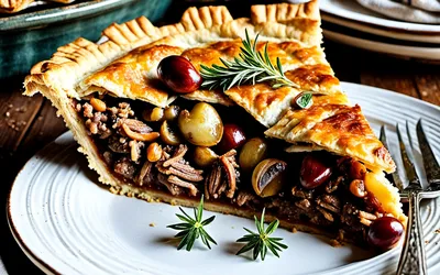 Recette facile de tourte à la viande et marrons - Plat traditionnel français