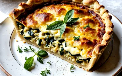 Tourte au riz et courgettes fondantes - Recette facile et savoureuse