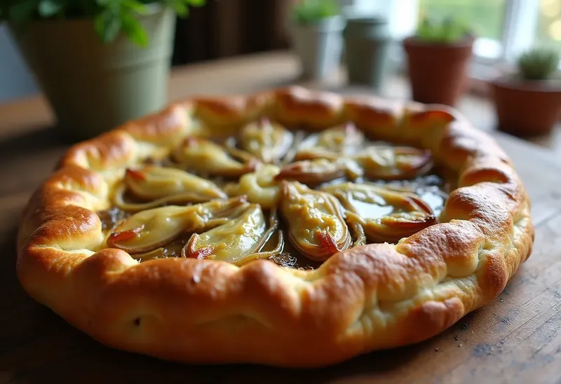 Tourte savoureuse aux chicons fondants et fromage gratiné