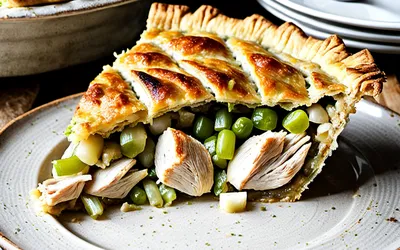Tourte aux poireaux et poulet : recette facile et gourmande