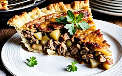 Recette authentique de Tourtière de la Nouvelle-France facile et savoureuse
