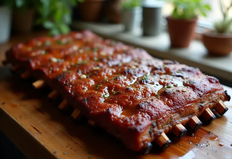 Travers de porc grillés à la sauce maison savoureuse
