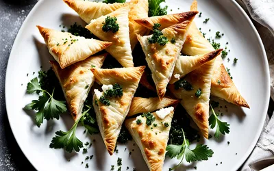 Triangles croustillants à la feta : recette facile et savoureuse