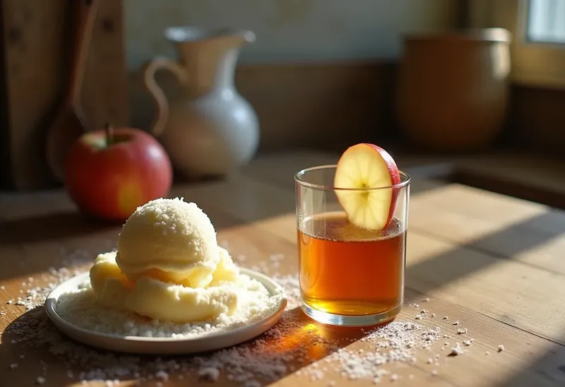 Trou normand traditionnel au calvados et pomme fraîche