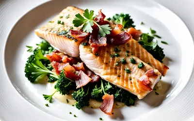 Recette facile de truite aux lardons croustillants et sauce onctueuse