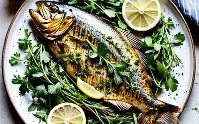 Recette de truite grillée au barbecue avec marinade citronnée et herbes fraîches