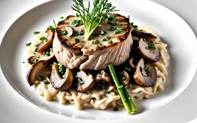 Recette facile de veau crémeux aux champignons et ciboulette fraîche