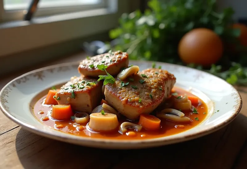 Veau Marengo traditionnel : recette mijotée savoureuse et facile