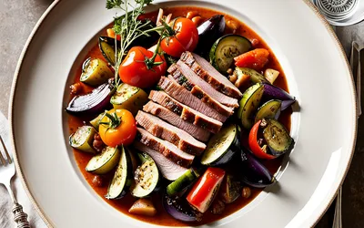 Veau mijoté aux légumes du Sud : recette facile et savoureuse
