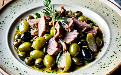 Recette facile de veau mijoté aux olives vertes, plat savoureux