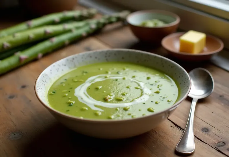 Velouté d'asperges vertes onctueux et savoureux
