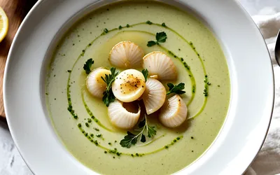 Velouté d'avocat aux pétoncles : recette onctueuse et raffinée