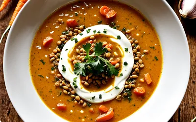 Velouté de carottes pimenté aux lentilles : recette facile et saine