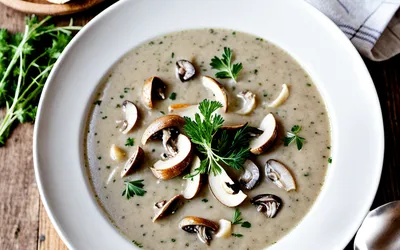 Velouté de champignons de Paris onctueux et savoureux - recette facile