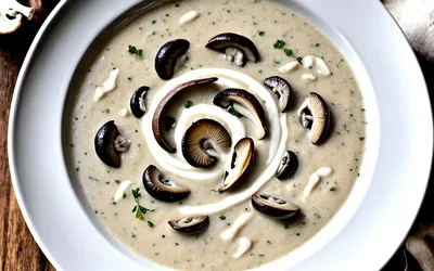 Velouté de champignons au fromage fondant : recette facile et rapide