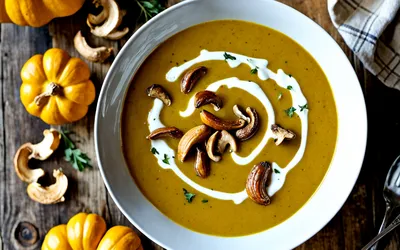 Velouté de citrouille aux chanterelles : recette gourmande et facile