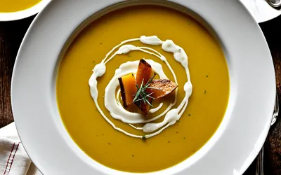 Velouté de courge onctueux au foie gras délicat - Recette raffinée et facile