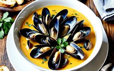 Velouté de courge aux moules fraîches : recette facile et gourmande