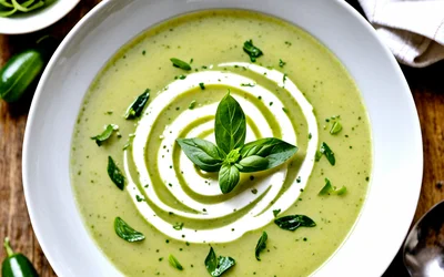 Photo de Velouté de courgettes au Kiri : recette facile et onctueuse