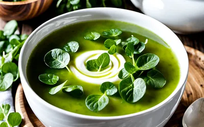 Velouté de cresson onctueux sans pommes de terre - Recette facile et saine